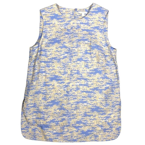 Cos Womens Sleeveless Blue & Yellow Patterned Top US 6 Round Neck shell - Picture 3 of 10